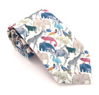 Liberty Fabric Cotton Tie - Queue for the Zoo by Van Buck