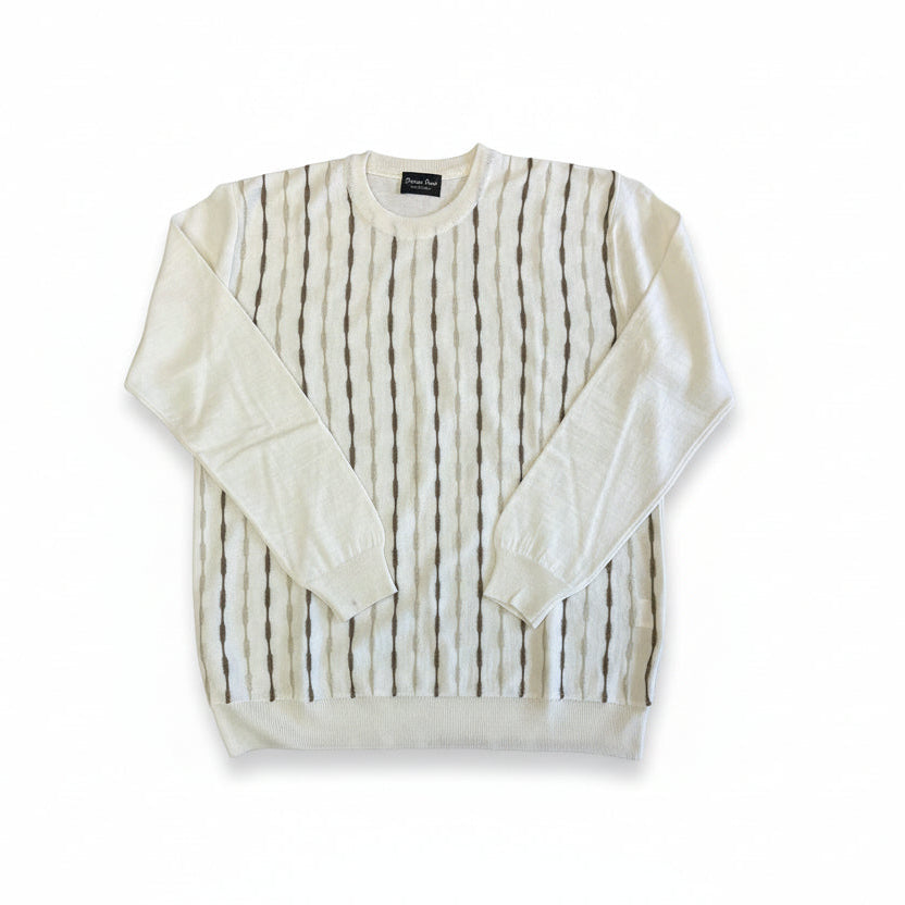 Franco Ponti Stripe Detail Crew Neck Jumper