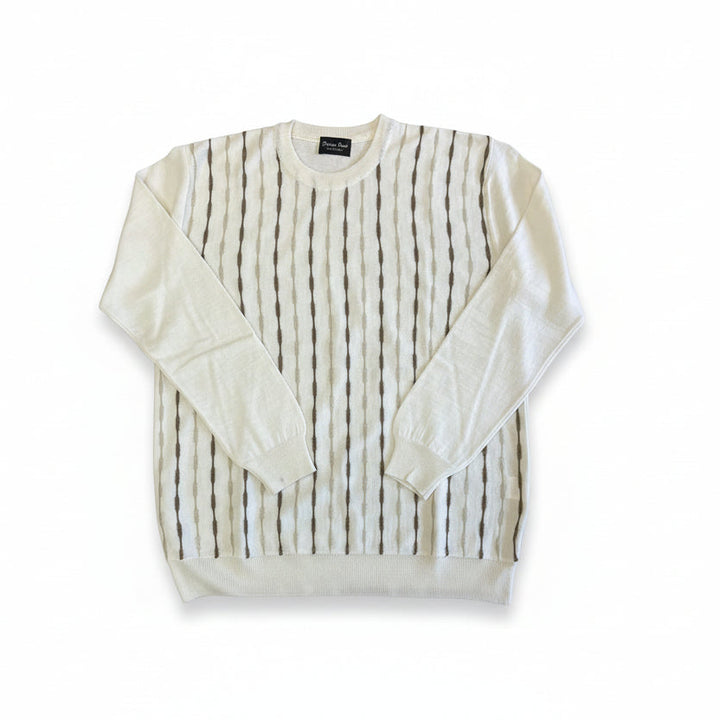 Franco Ponti Stripe Detail Crew Neck Jumper