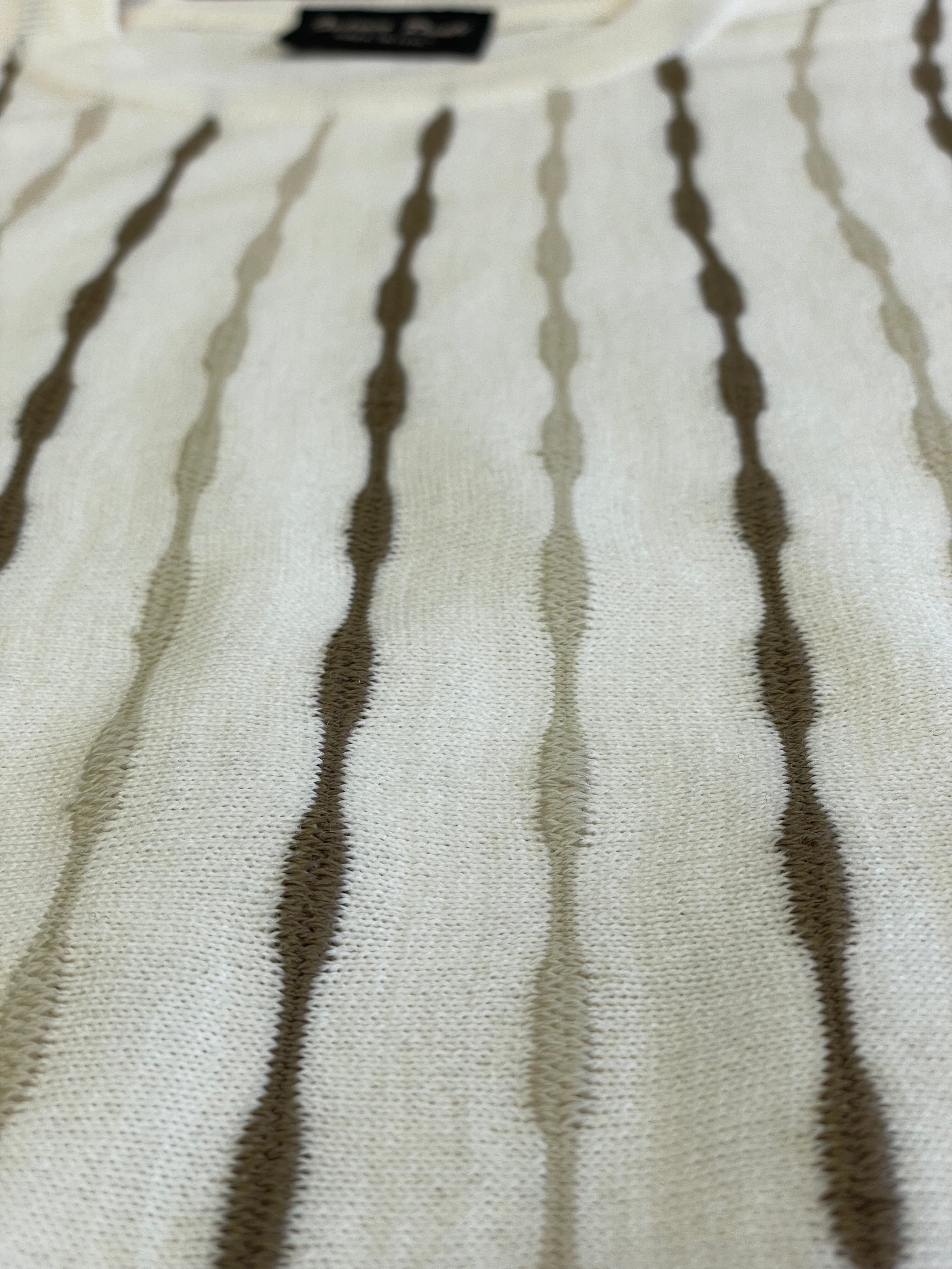 Franco Ponti Stripe Detail Crew Neck Jumper