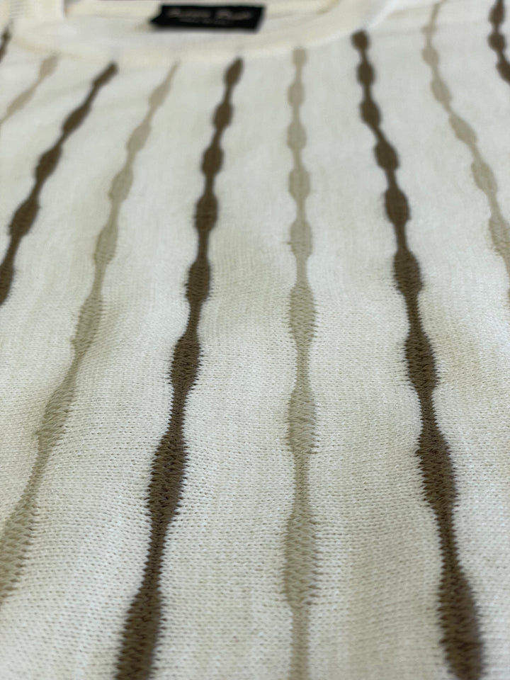Franco Ponti Stripe Detail Crew Neck Jumper