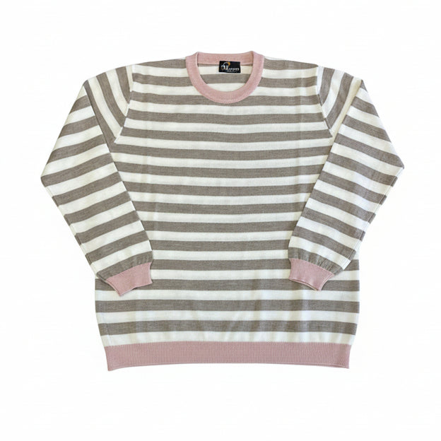 Massoti Striped Crew Neck Jumper