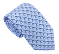 Italian Printed Silk Blue Dolphin Tie