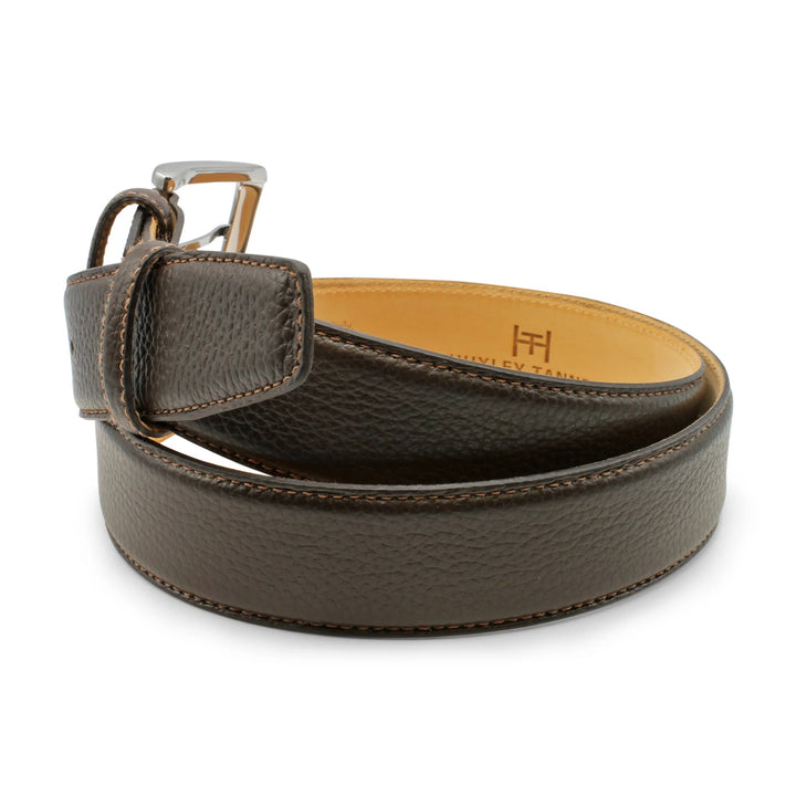 Huxley Tanner "Johnson" Cervo Texture Mottled Leather Belt