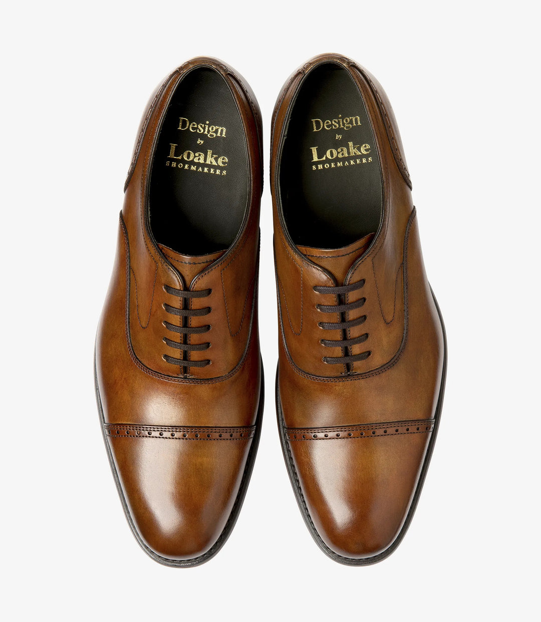 Loake Hughes Hand Painted Punched Toecap Shoes