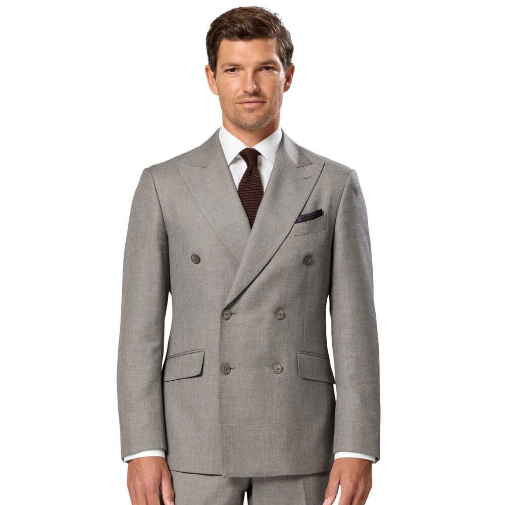 Benetti Marco Double Breast Suit Jacket - Taupe
