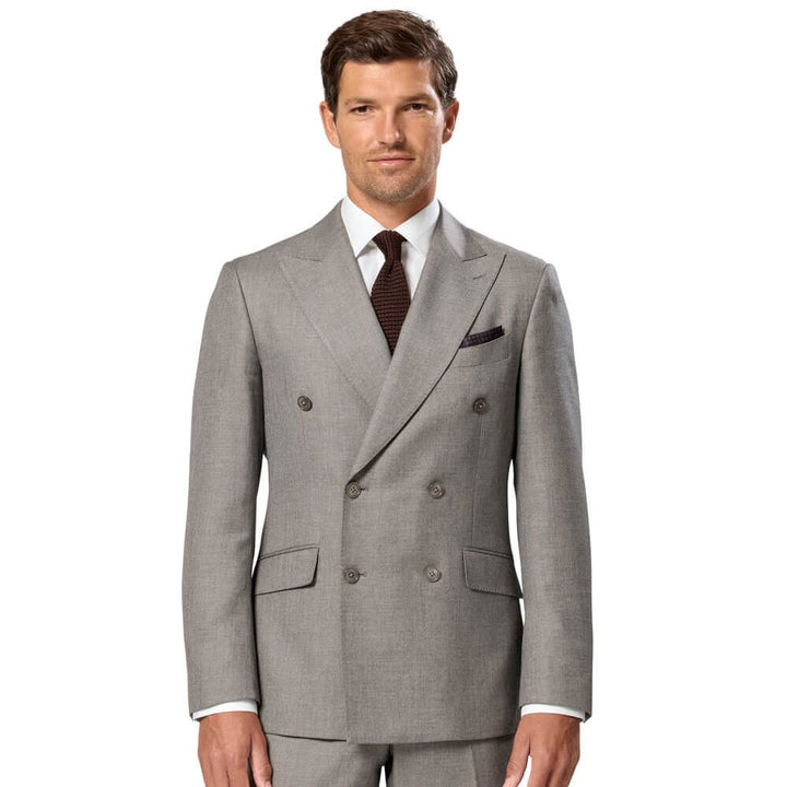 Benetti Marco Double Breast Suit Jacket - Taupe