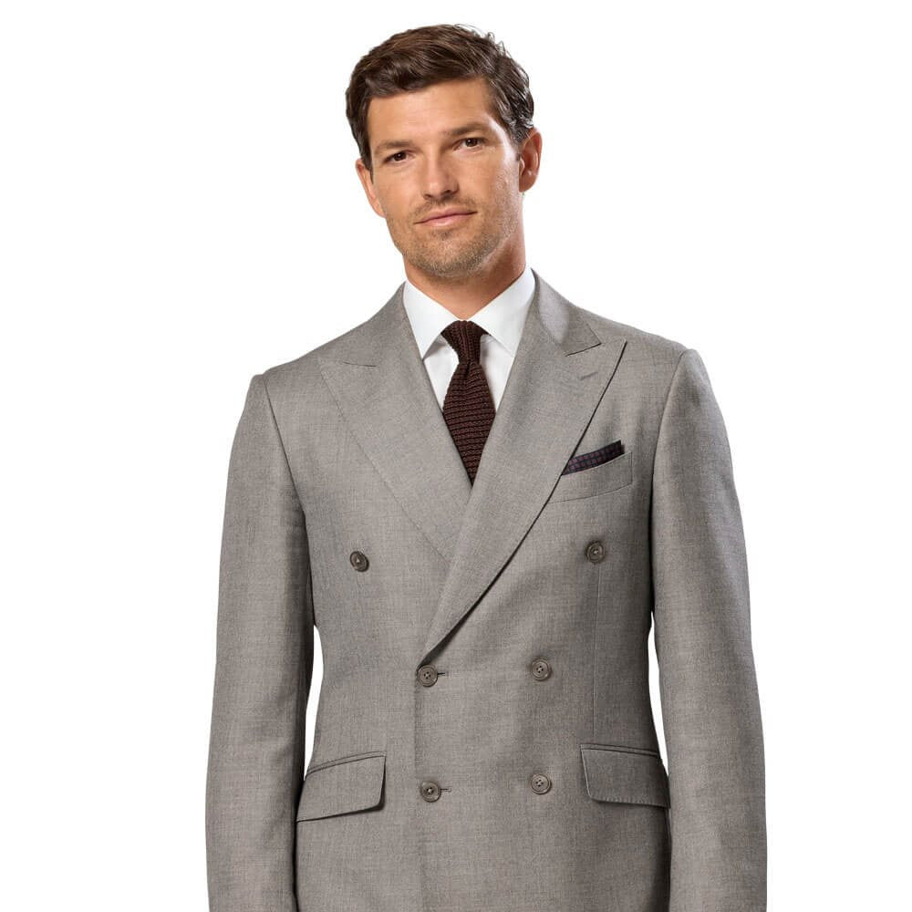 Benetti Marco Double Breast Suit Jacket - Taupe