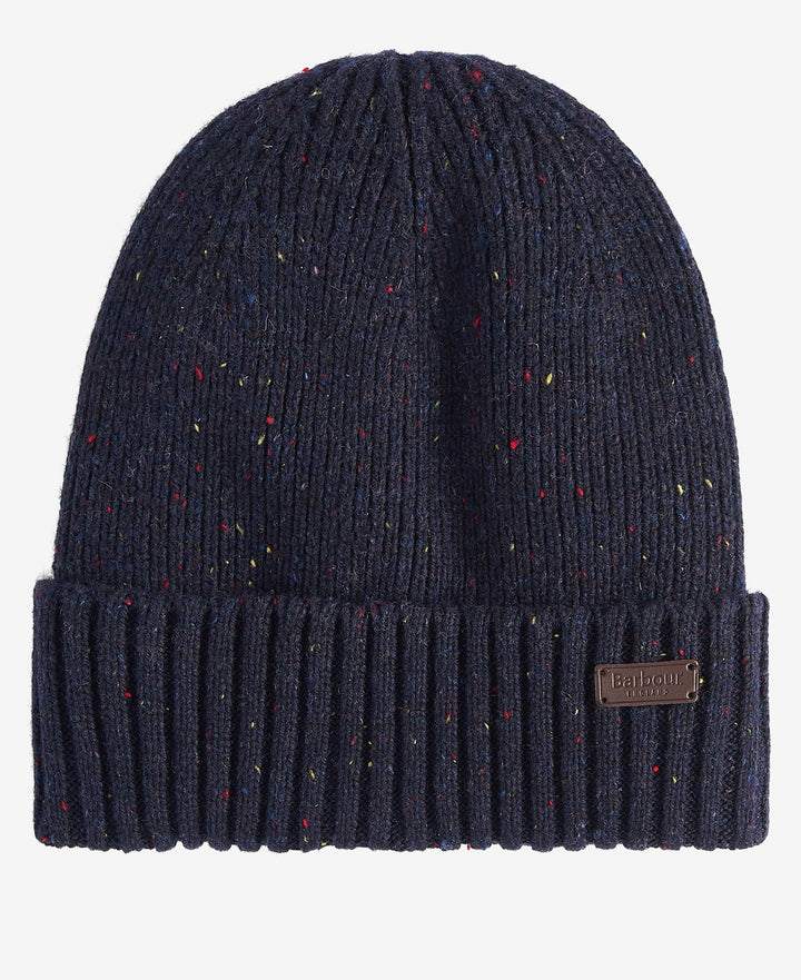 Barbour Carlton Fleck Beanie &amp; Scarf Gift Set - Navy