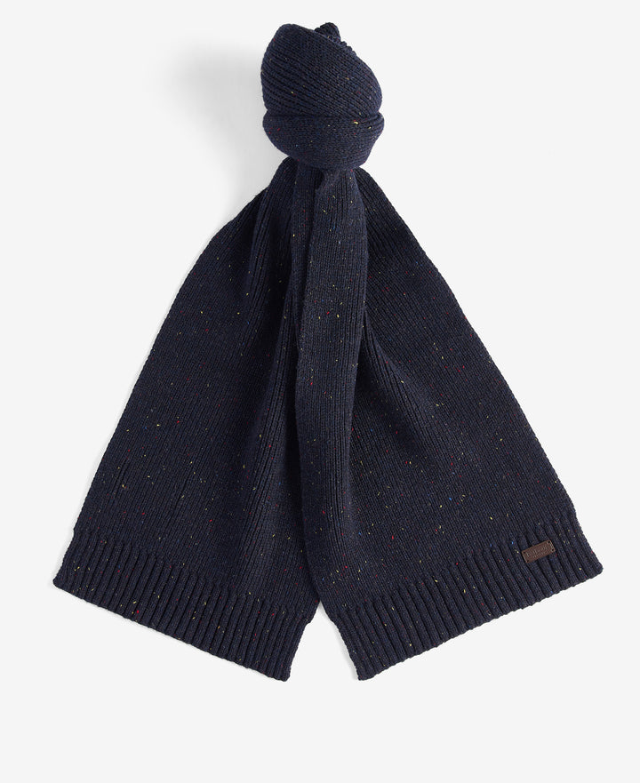 Barbour Carlton Fleck Beanie &amp; Scarf Gift Set - Navy