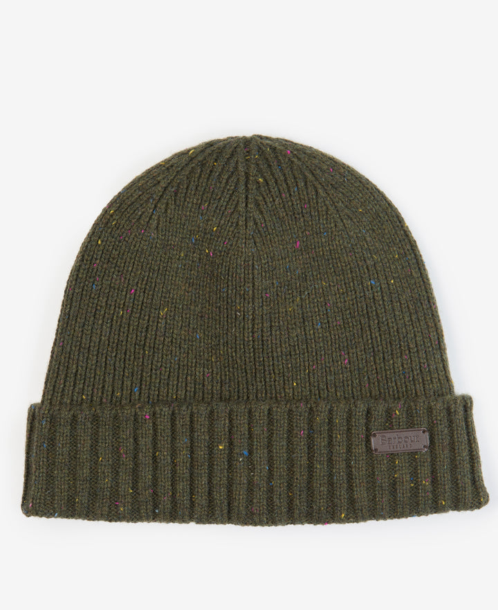Barbour Carlton Fleck Beanie &amp; Scarf Gift Set - Olive