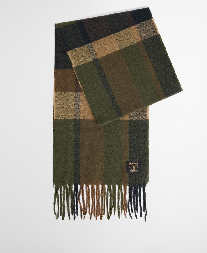Barbour Westerdale Beanie &amp; Scarf Gift Set - Olive/Navy
