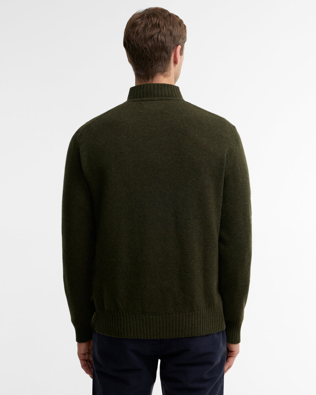 Barbour Essential Lambswool Half Zip Knitted Jumper - Seaweed