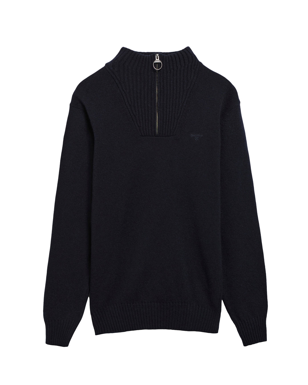 Barbour Essential Lambswool Half Zip Knitted Jumper - Navy