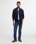 Barbour Essential Patch Zip Through Knitted Jumper - Navy