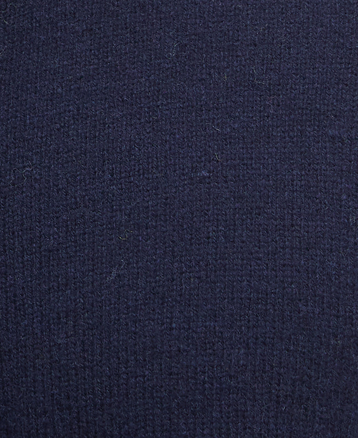 Barbour Essential Patch Zip Through Knitted Jumper - Navy