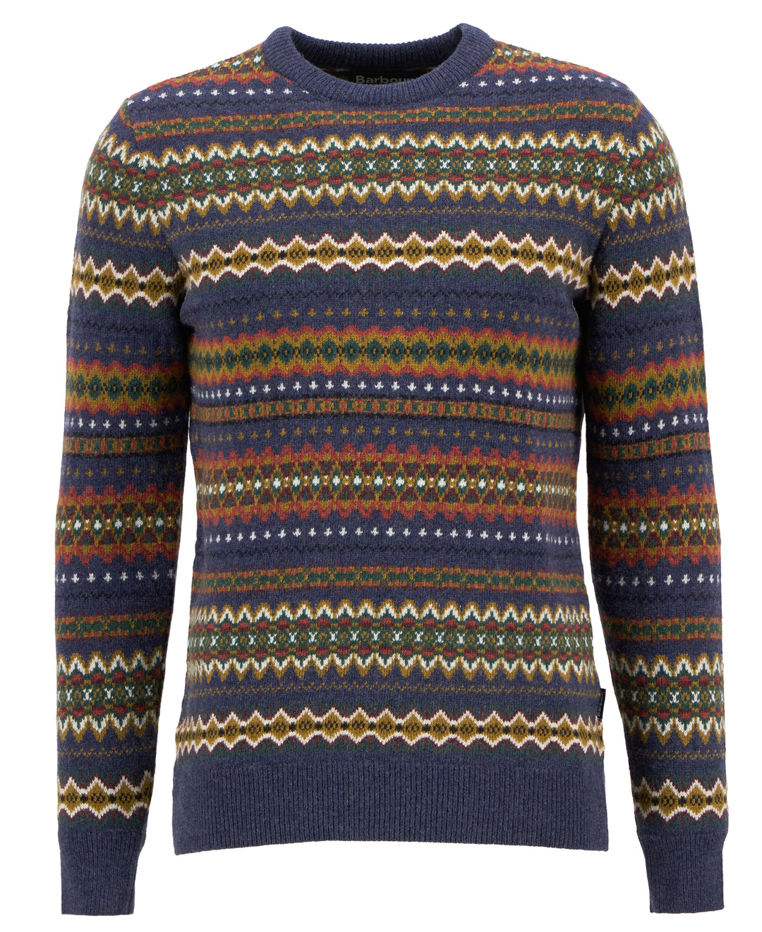 Barbour Case Fairisle Crew Neck Sweater - Navy Marl