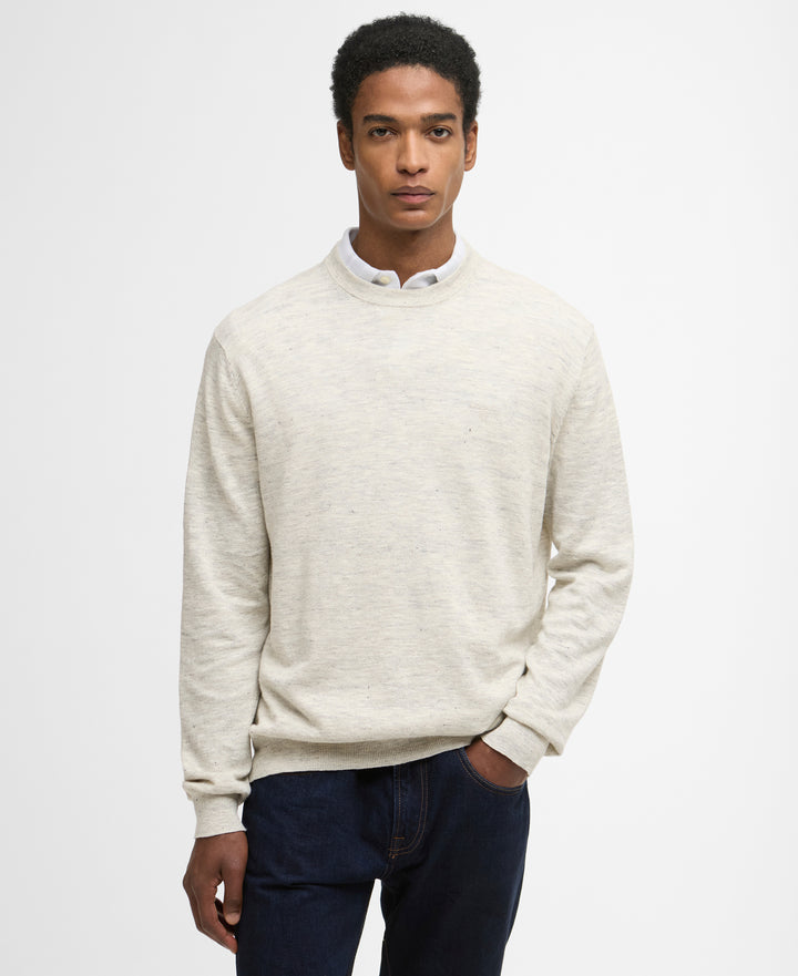 Barbour Flaxby Linen Blend Crew Neck Jumper