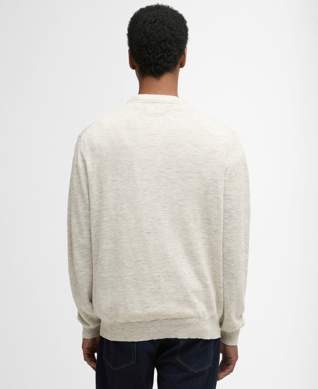 Barbour Flaxby Linen Blend Crew Neck Jumper