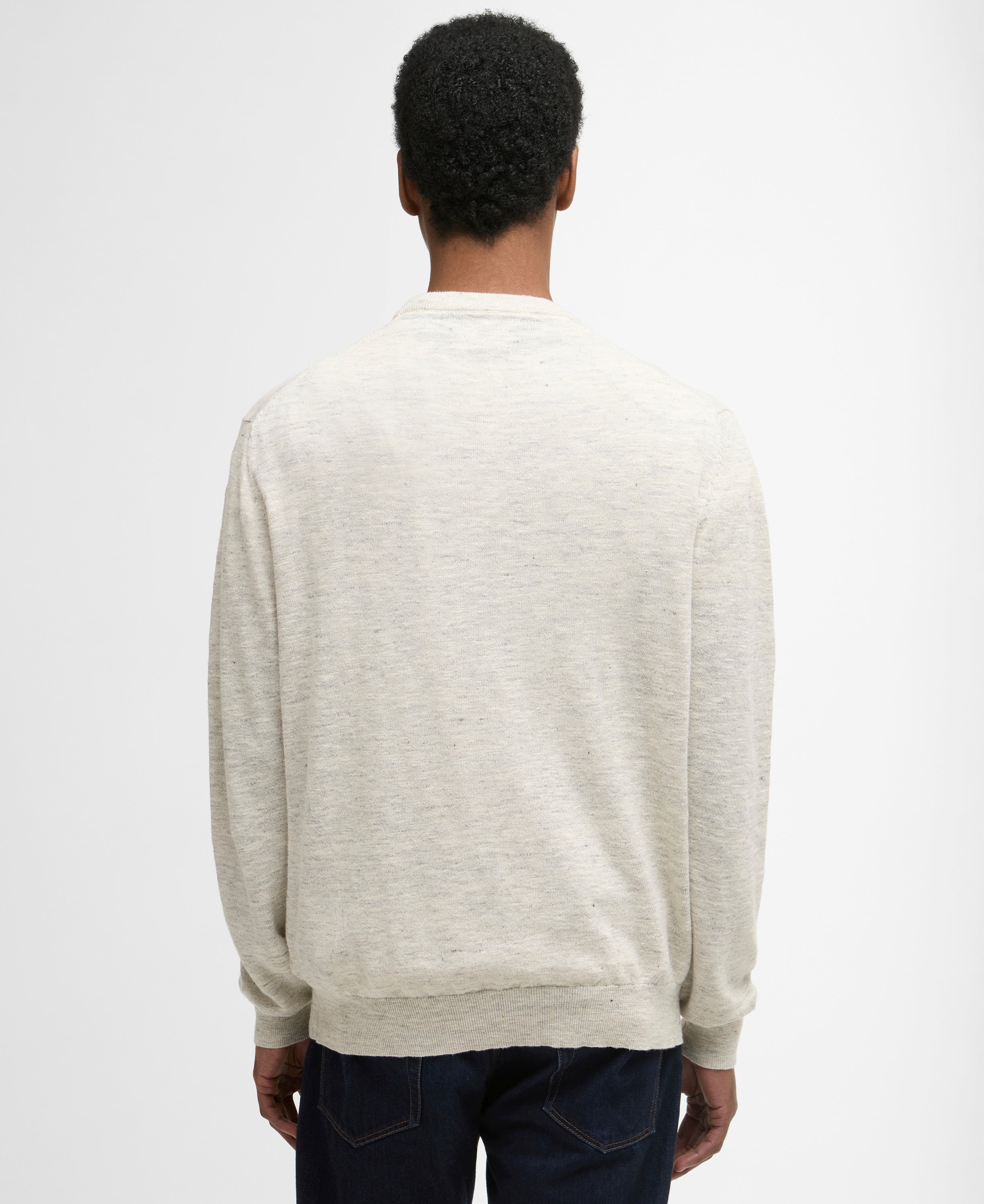 Barbour Flaxby Linen Blend Crew Neck Jumper