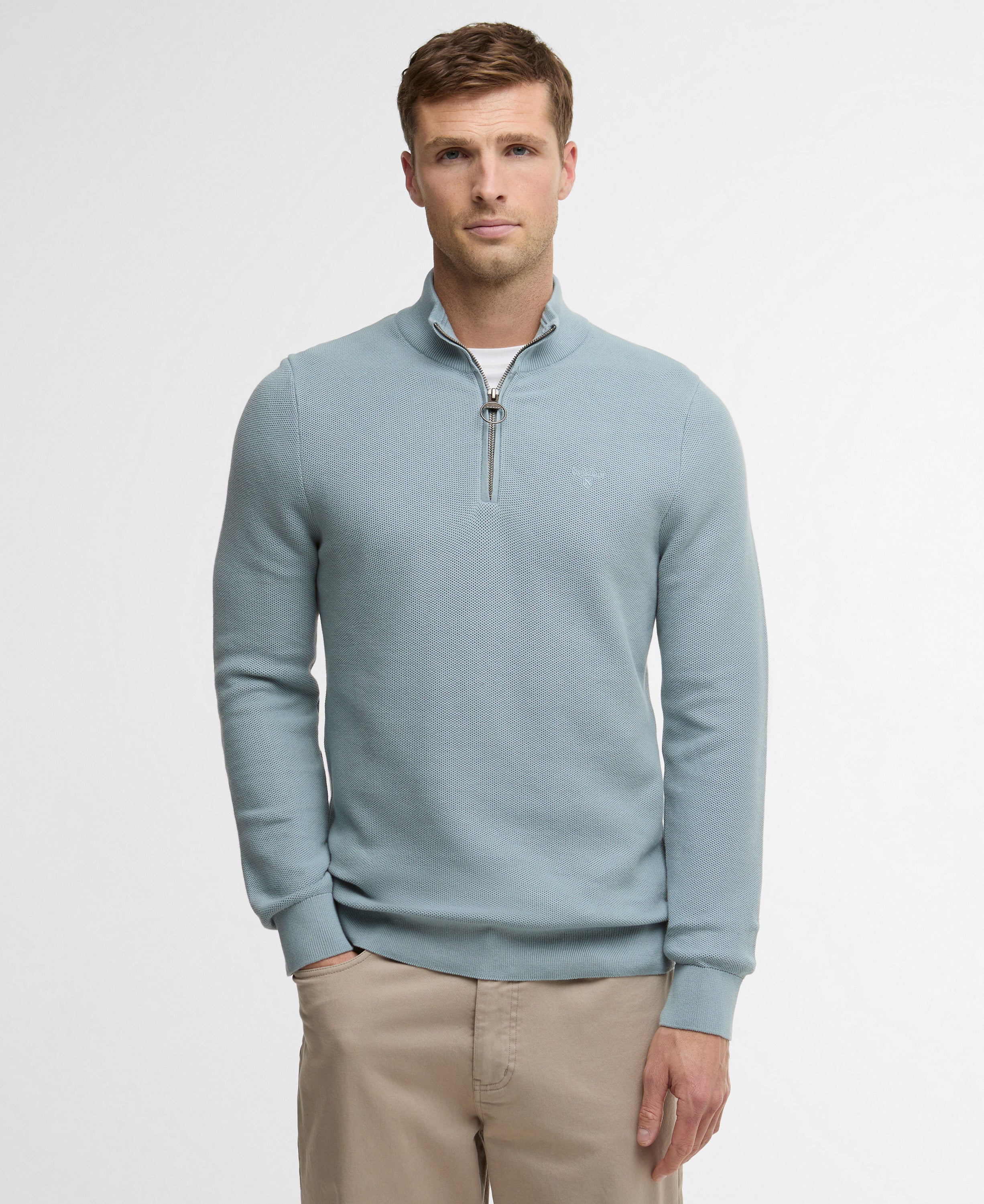 Barbour Essential Honeycomb Half Zip Sweater