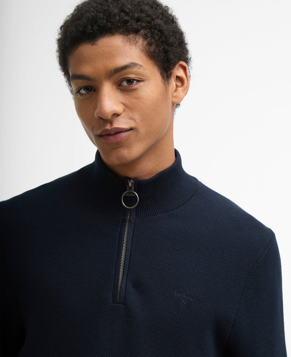 Barbour Essential Honeycomb Half Zip Sweater