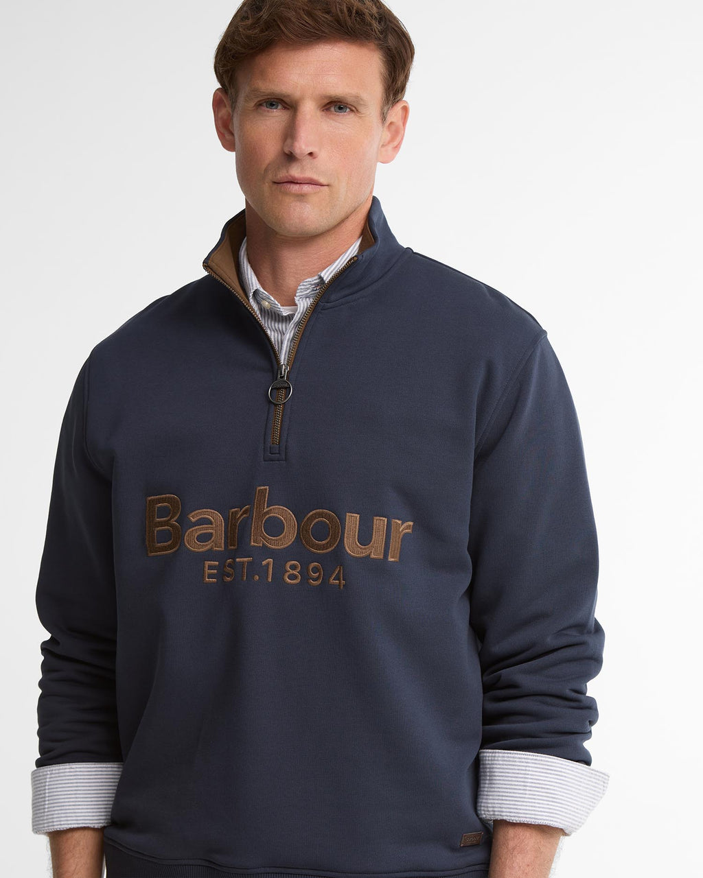 Barbour Fosse Half Zip Sweatshirt - Navy