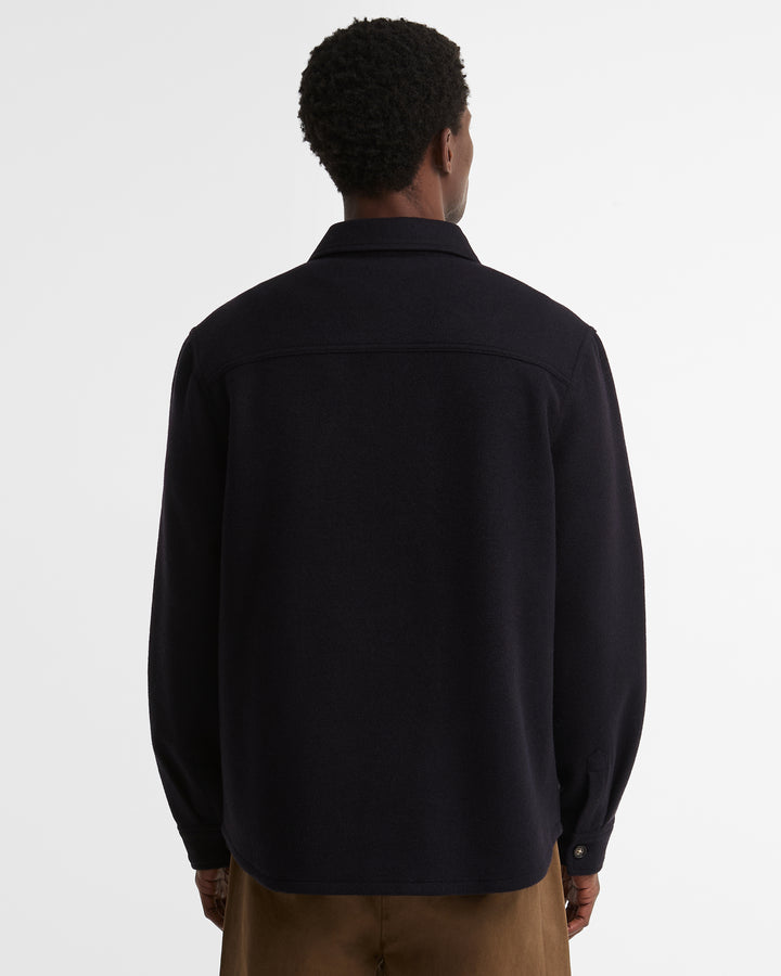 Barbour Marltown Tailored Wool Blend Overshirt - Navy Marl