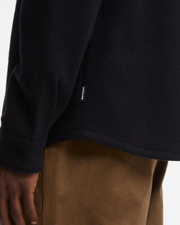 Barbour Marltown Tailored Wool Blend Overshirt - Navy Marl