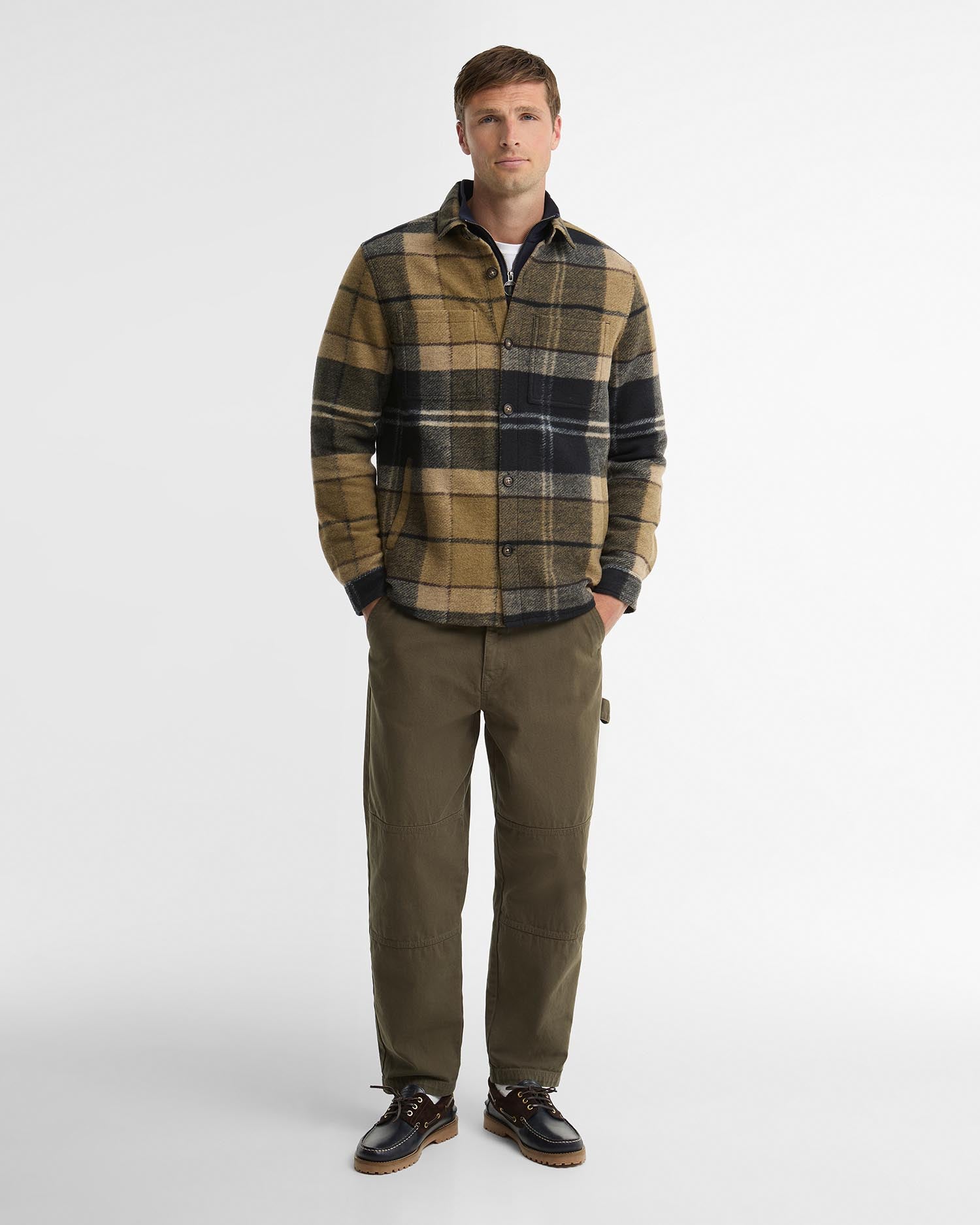 Barbour Woodlane Brushed Check Overshirt - Birchwood Dress Tartan
