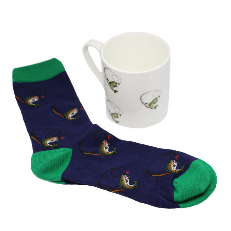 Fish Fine Bone China Mug &amp; Sock Set
