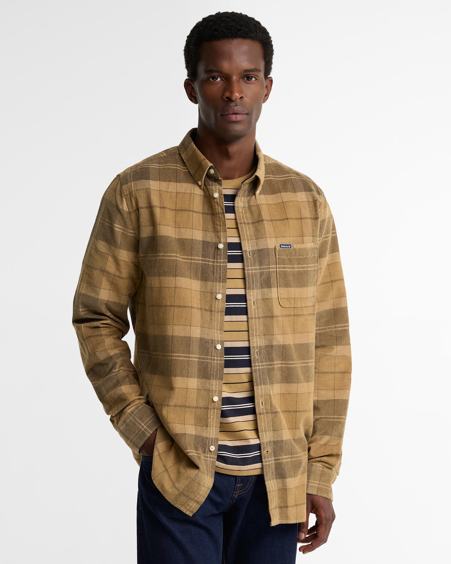 Barbour Blair Tailored Tartan Cord Shirt - Birchwood Dress