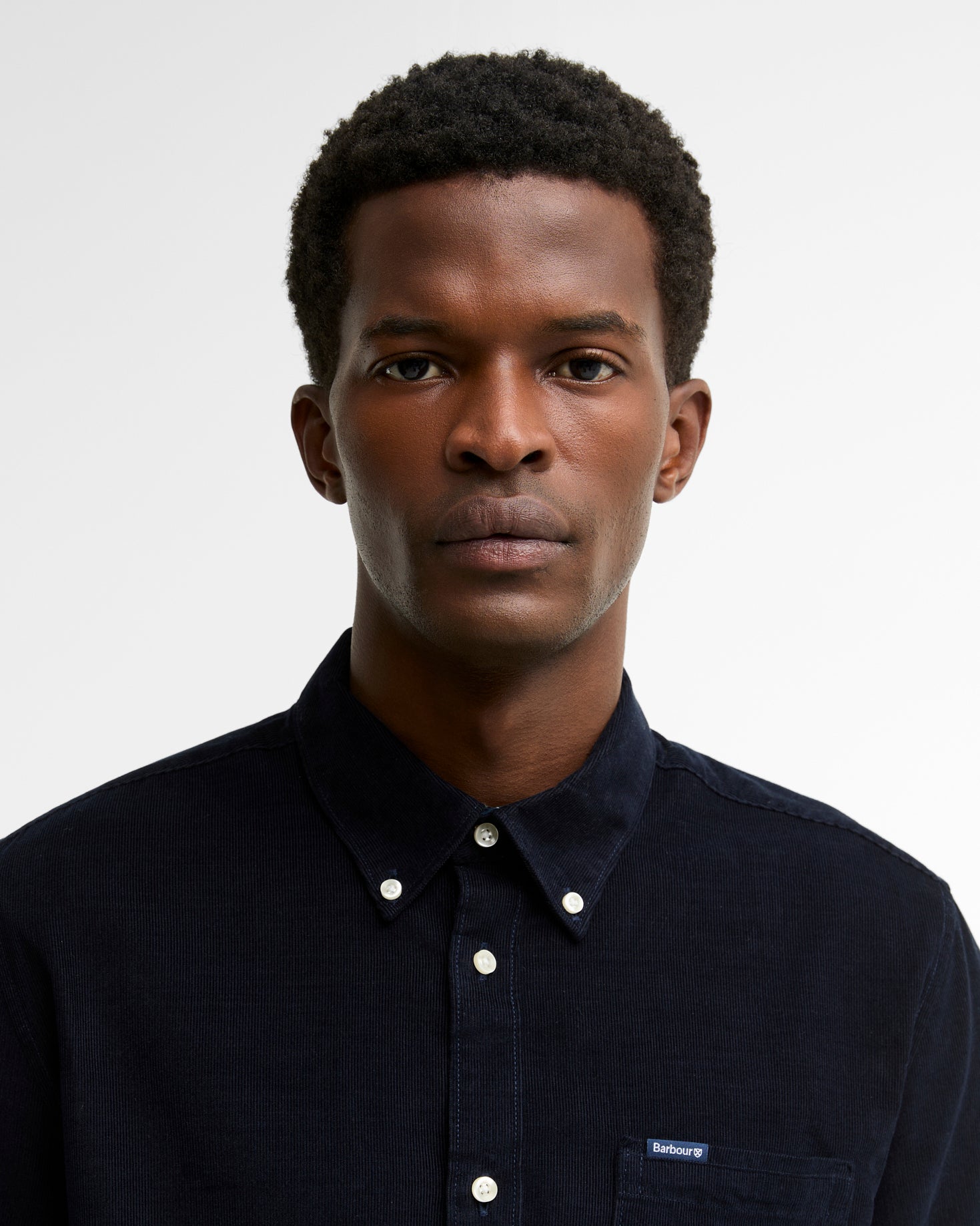 Barbour Ramsey Tailored Cord Shirt - Navy