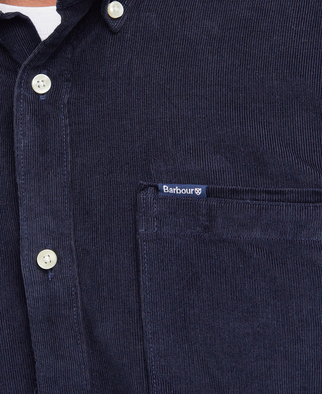Barbour Ramsey Tailored Cord Shirt - Navy