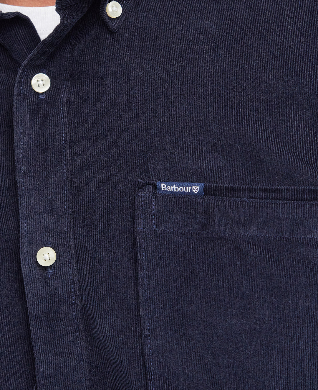 Barbour Ramsey Tailored Cord Shirt - Navy
