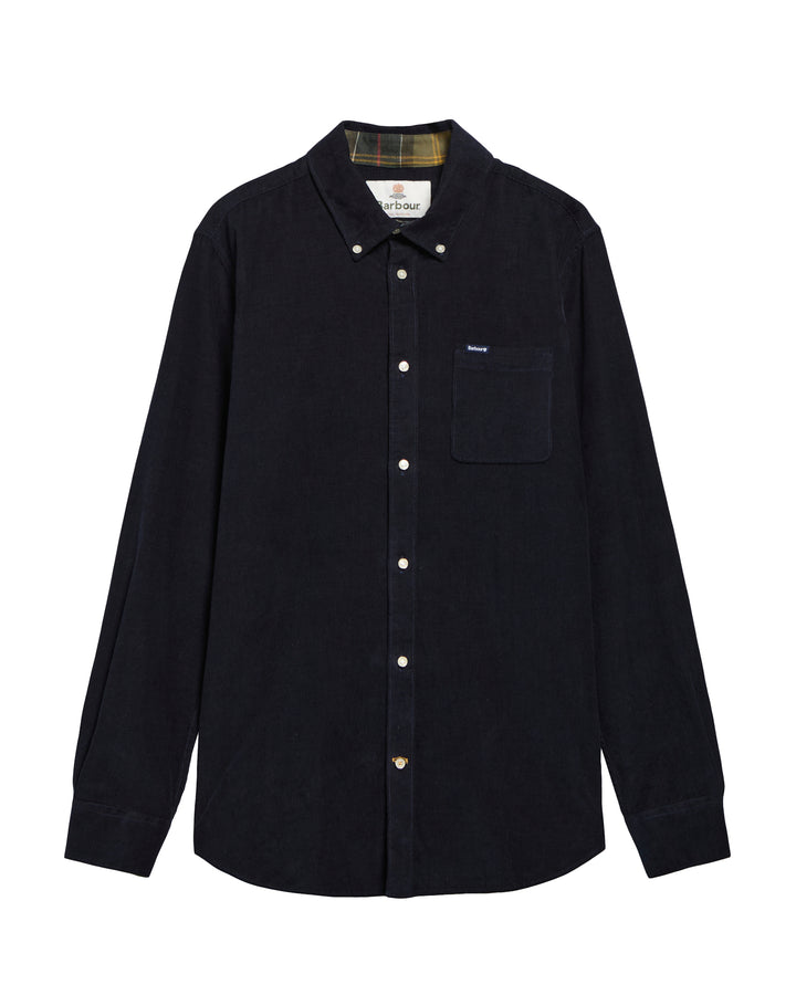 Barbour Ramsey Tailored Cord Shirt - Navy