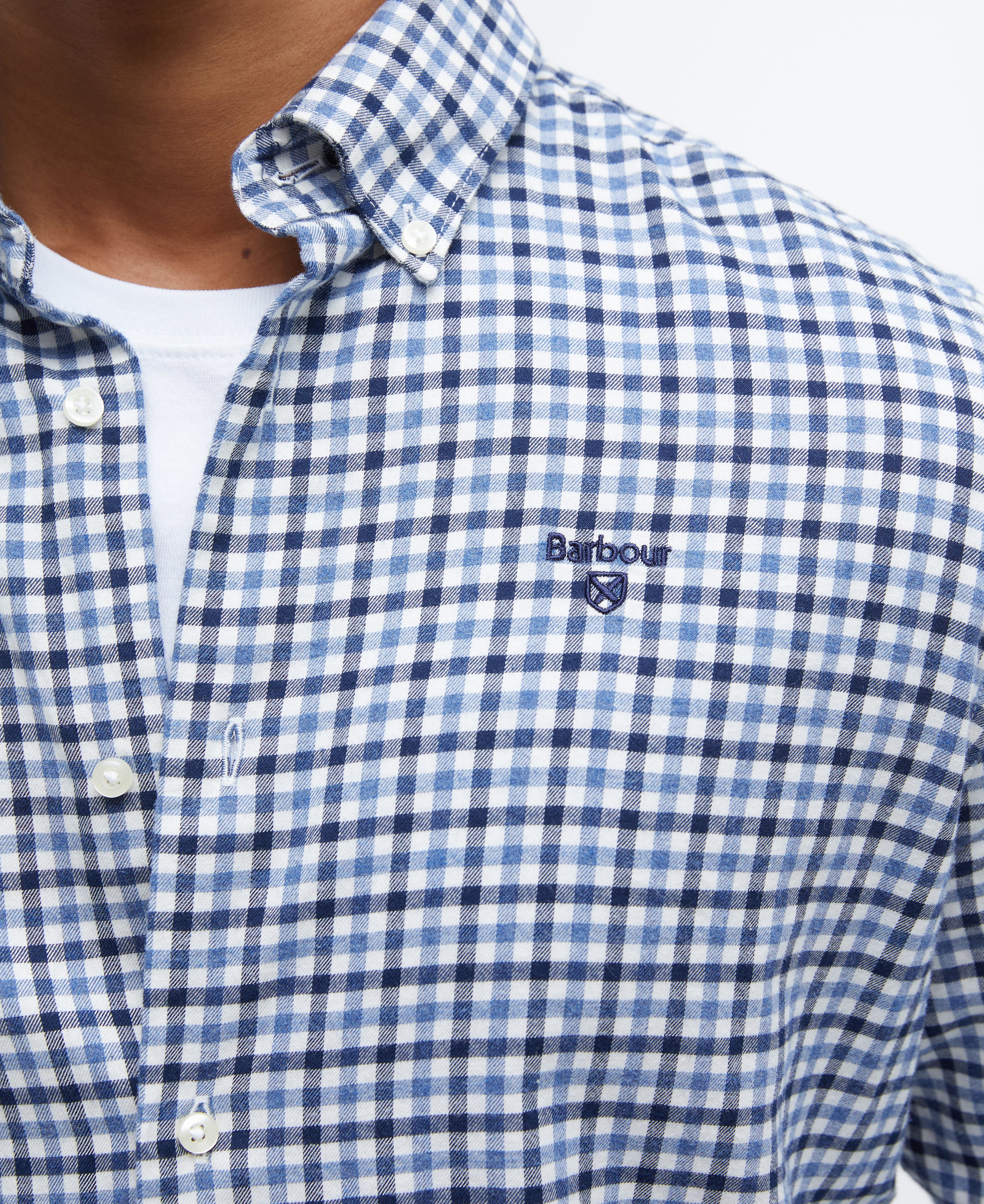 Barbour Finkle Tailored Gingham Shirt - Navy