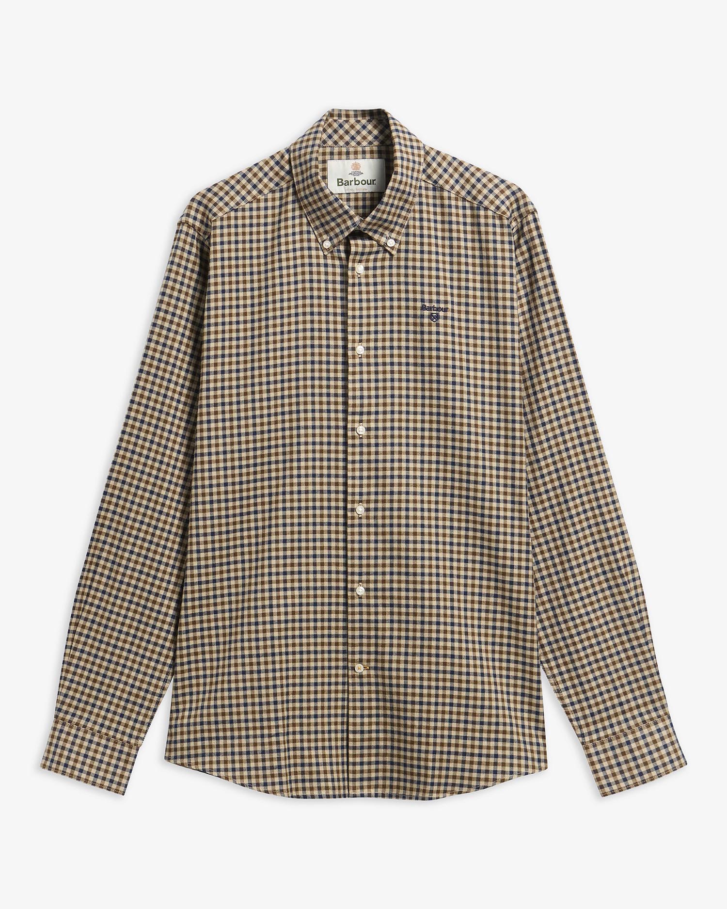 Barbour Finkle Tailored Gingham Shirt - Dark Sand
