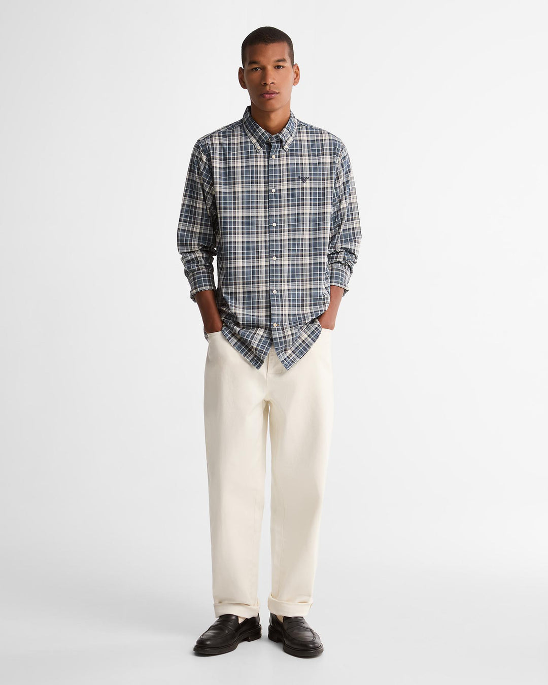 Barbour Mosswood Tailored Fit Checked Shirt - Navy