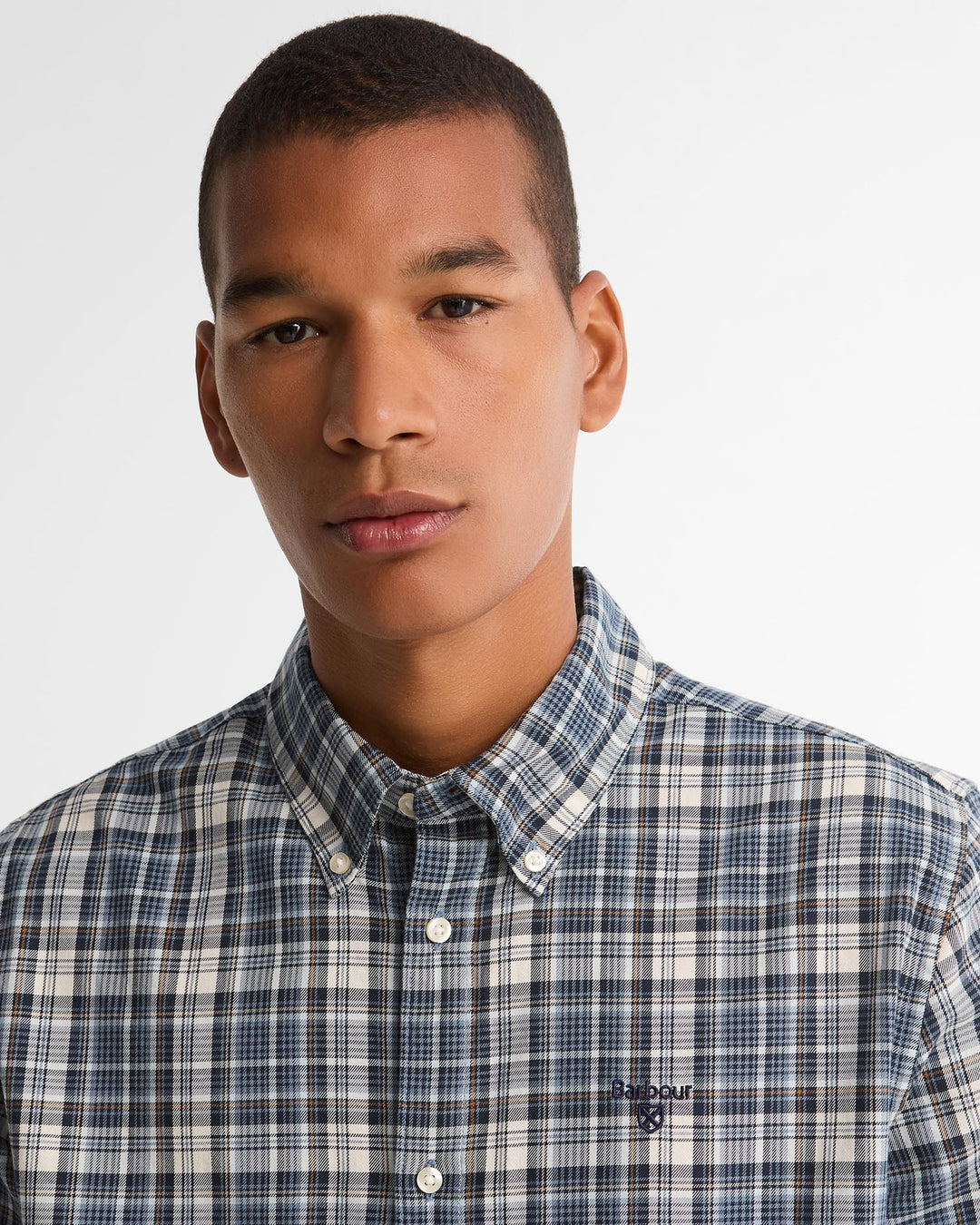 Barbour Mosswood Tailored Fit Checked Shirt - Navy