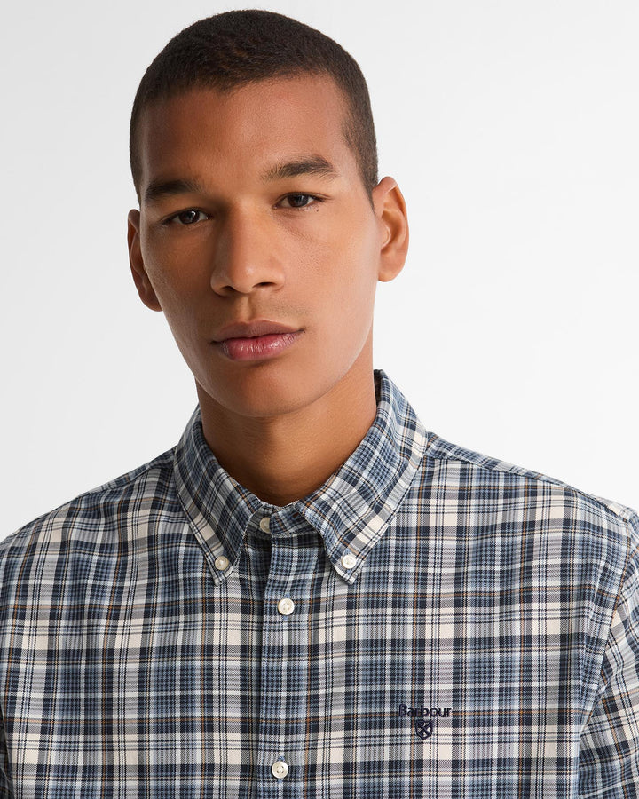 Barbour Mosswood Tailored Fit Checked Shirt - Navy