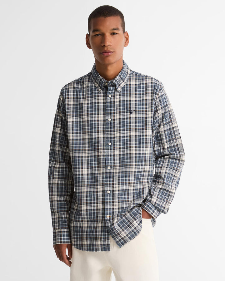 Barbour Mosswood Tailored Fit Checked Shirt - Navy