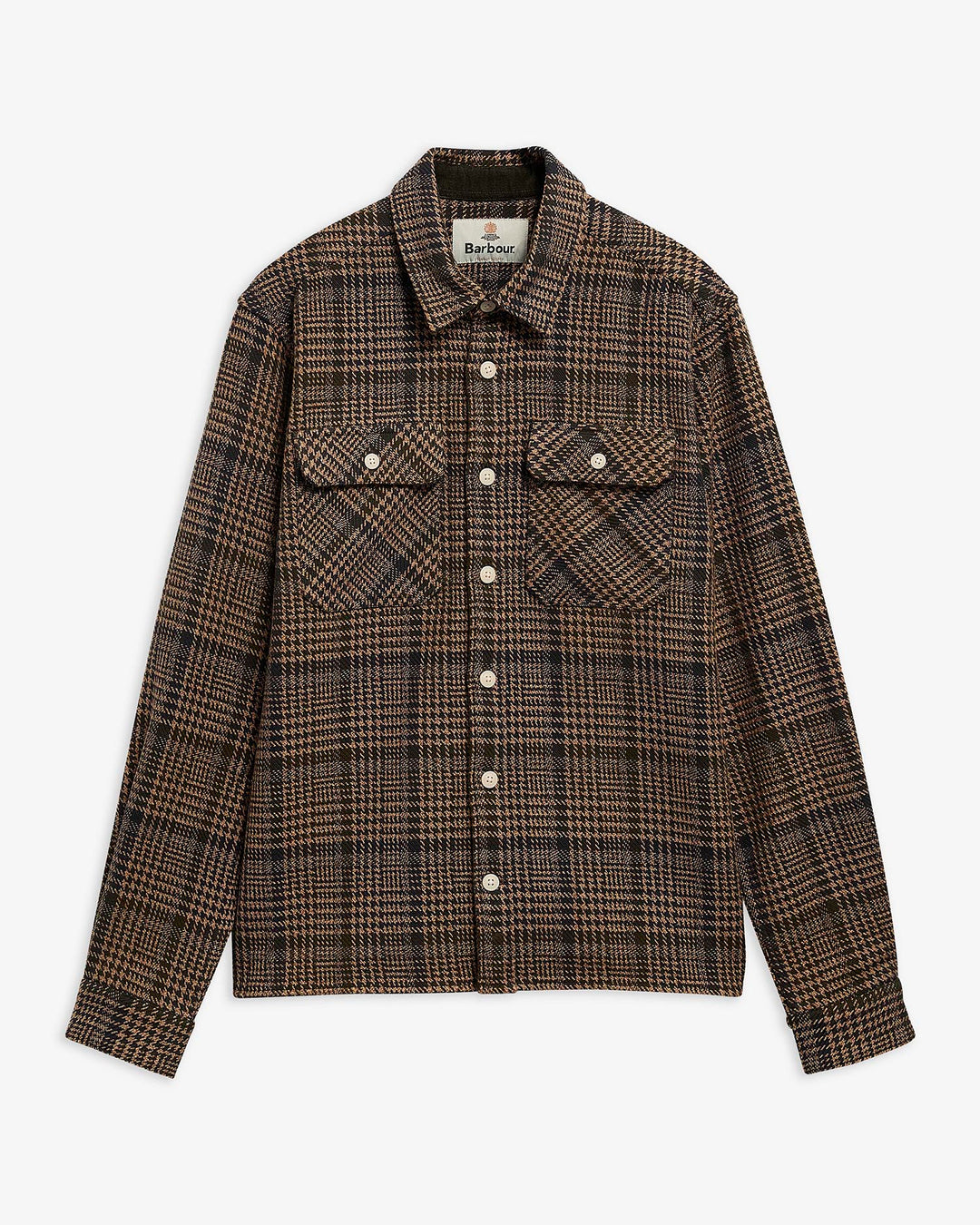 Barbour Millom Relaxed Houndstooth Shirt - Olive