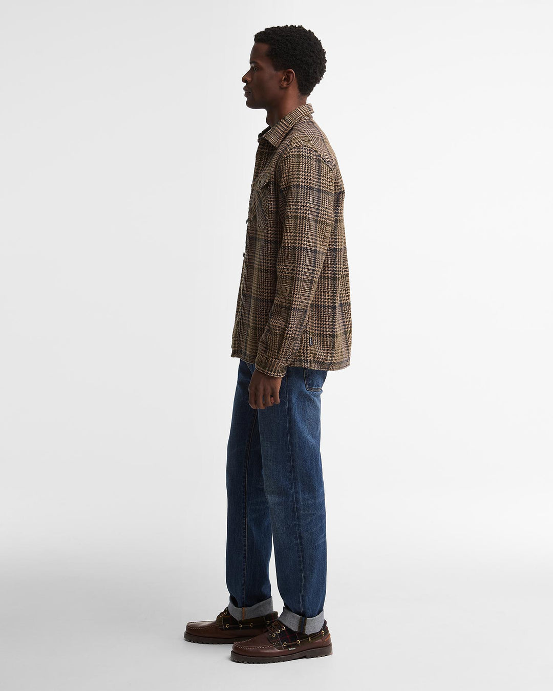 Barbour Millom Relaxed Houndstooth Shirt - Olive