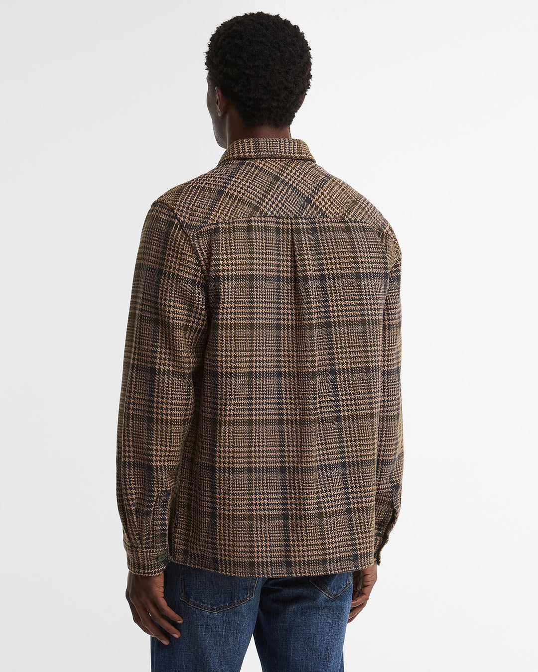 Barbour Millom Relaxed Houndstooth Shirt - Olive