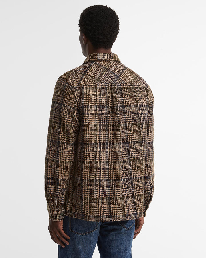 Barbour Millom Relaxed Houndstooth Shirt - Olive
