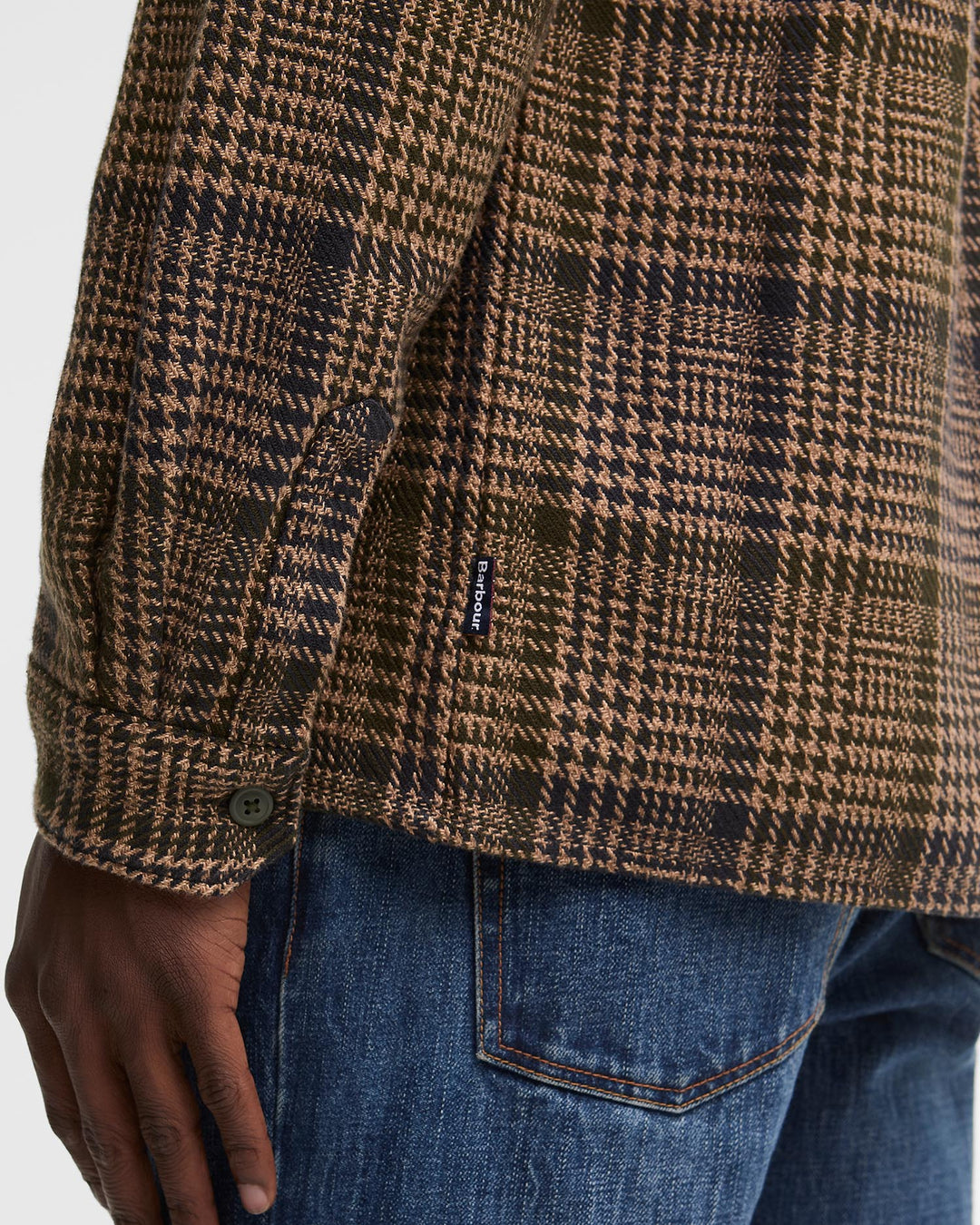 Barbour Millom Relaxed Houndstooth Shirt - Olive