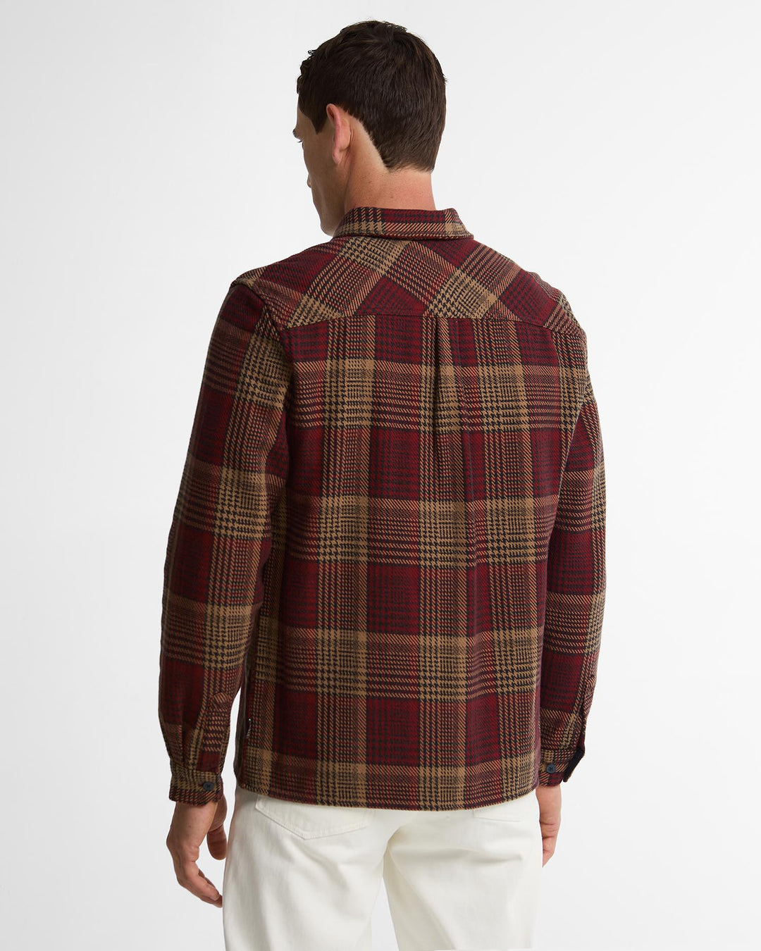 Barbour Millom Relaxed Houndstooth Shirt - Red