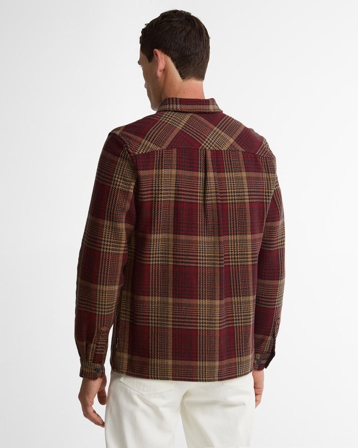 Barbour Millom Relaxed Houndstooth Shirt - Red