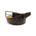 Huxley Tanner "McEnroe" Mock Alligator Texture Leather Belt
